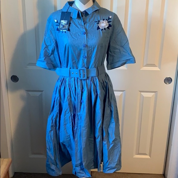 Collectif Dresses & Skirts - BNWT Collectif Aria Western Rose Dress UK16 (US14)